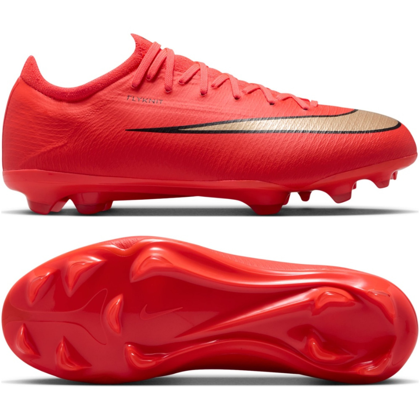 Nike Mercurial Vapor 17 Pro (FG) Gras Kids Football Boots Bright Red Black Gold