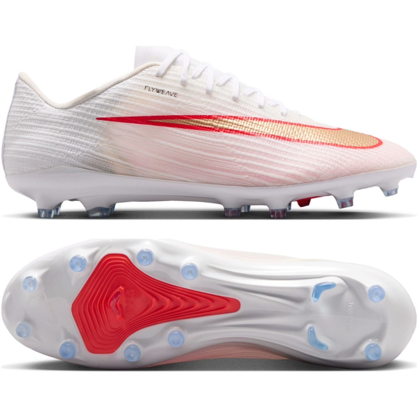 Nike Zoom Mercurial Superfly 11 Pro (AG) Artificial Grass Football Boots White Bright Red Gold