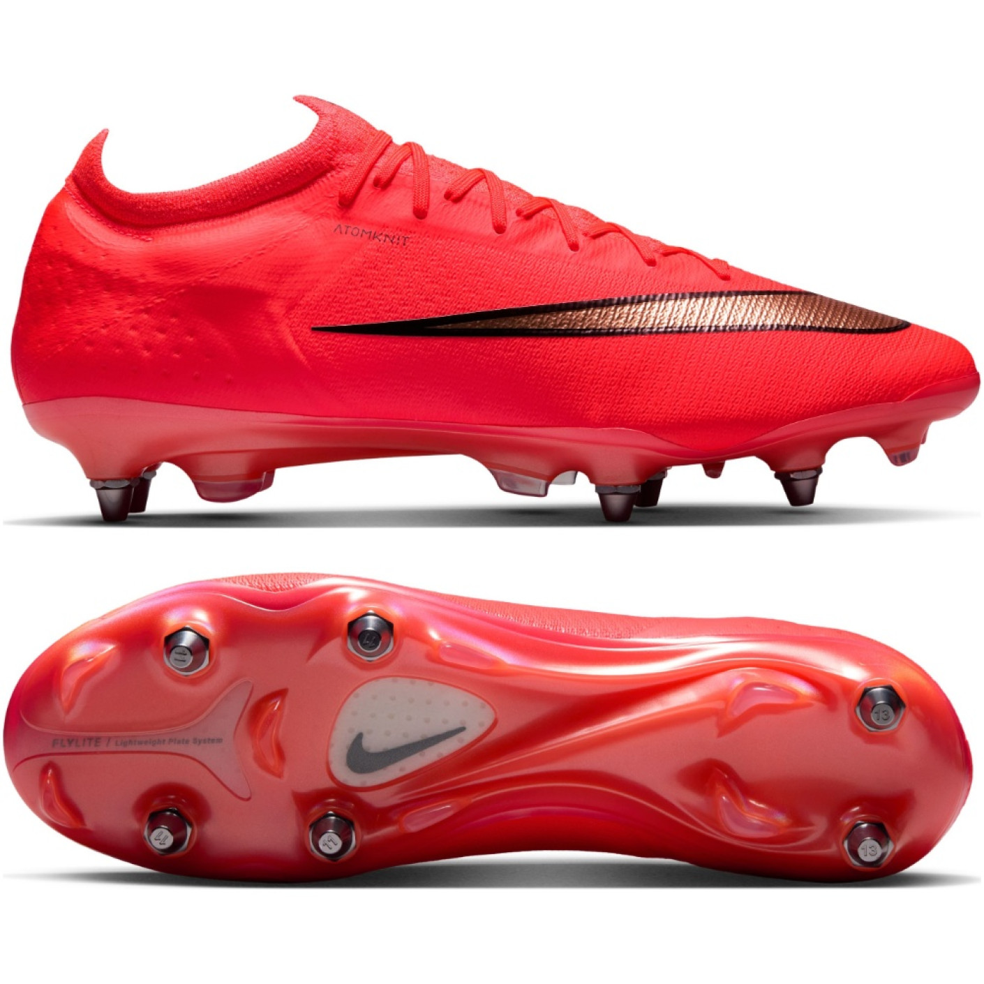 Nike Mercurial Vapor 17 Elite (SG) Iron Stud Football Boots Bright Red Black Gold