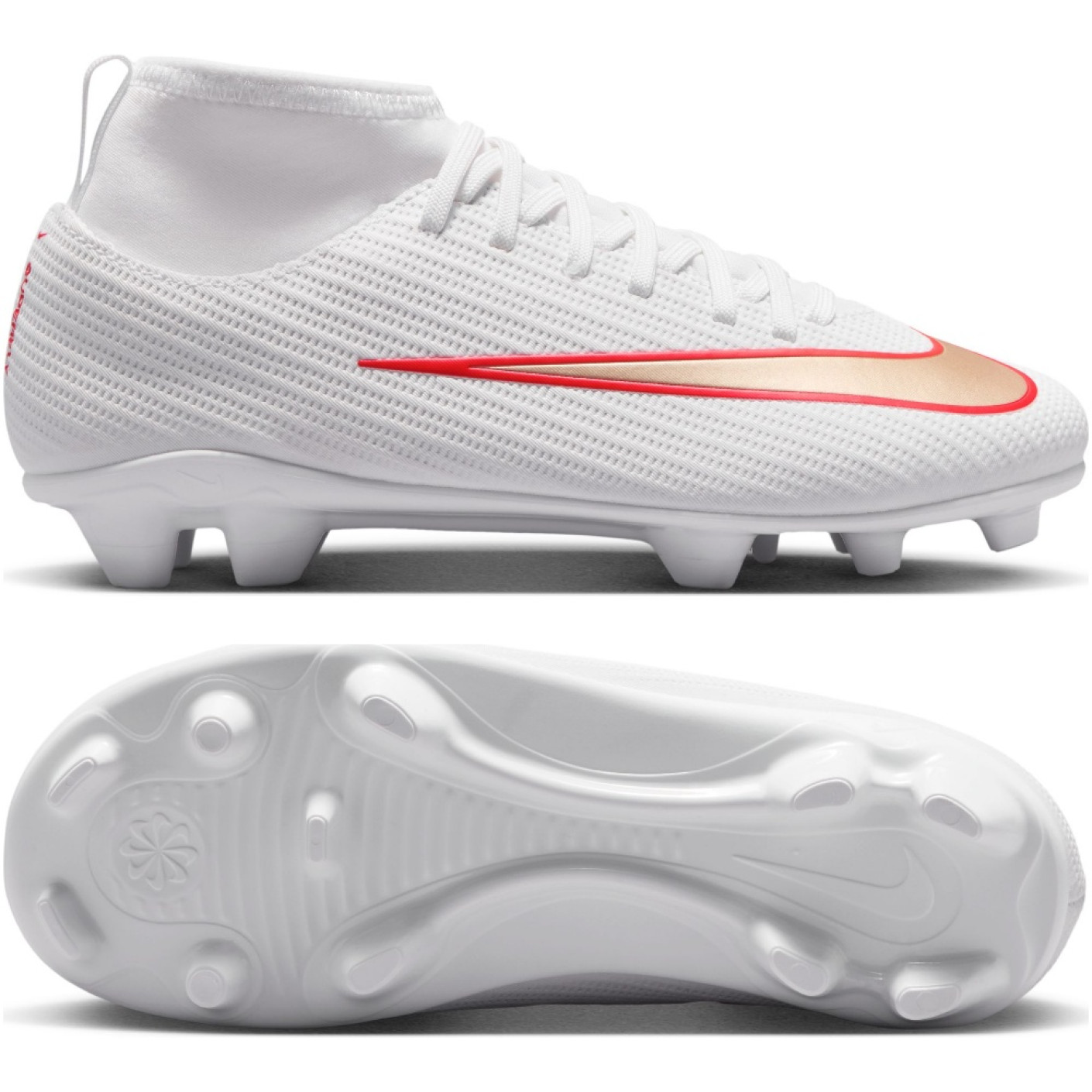Nike Mercurial Superfly 11 Club (MG) Grass/Artificial Grass Football Boots Toddlers White Bright Red Gold