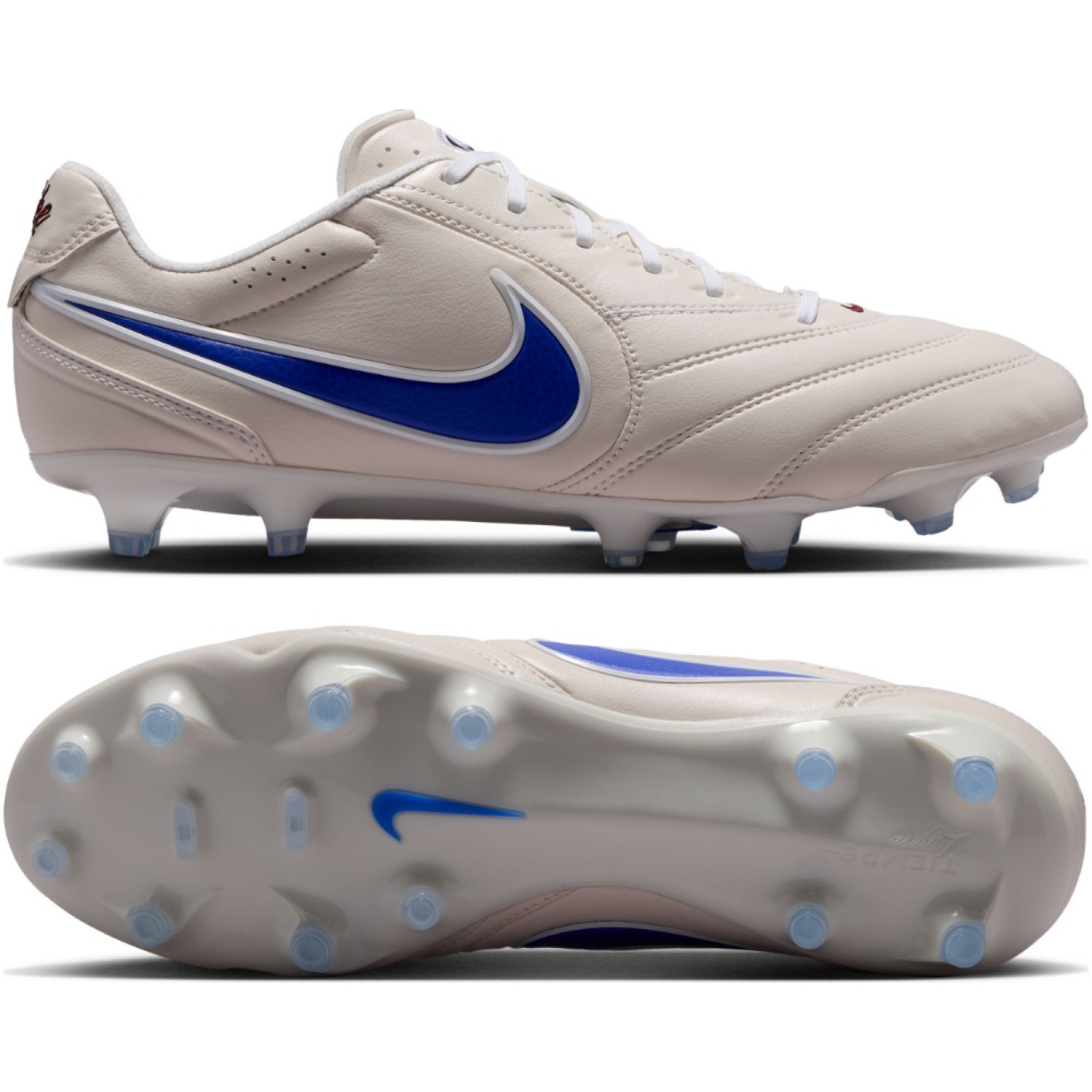 Nike Tiempo Ligera (FG) Pro Gras Football Boots Chalk White Blue White