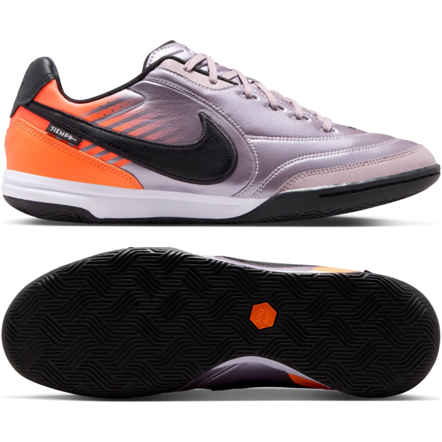 Nike Tiempo Streetgato Premium Street Football Shoes Light Purple Black Orange