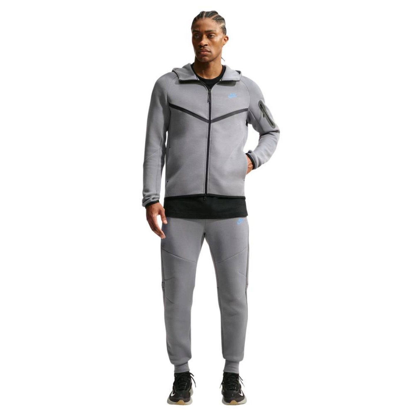 Nike Tech Fleece Tracksuit Dark Grey Blue Black