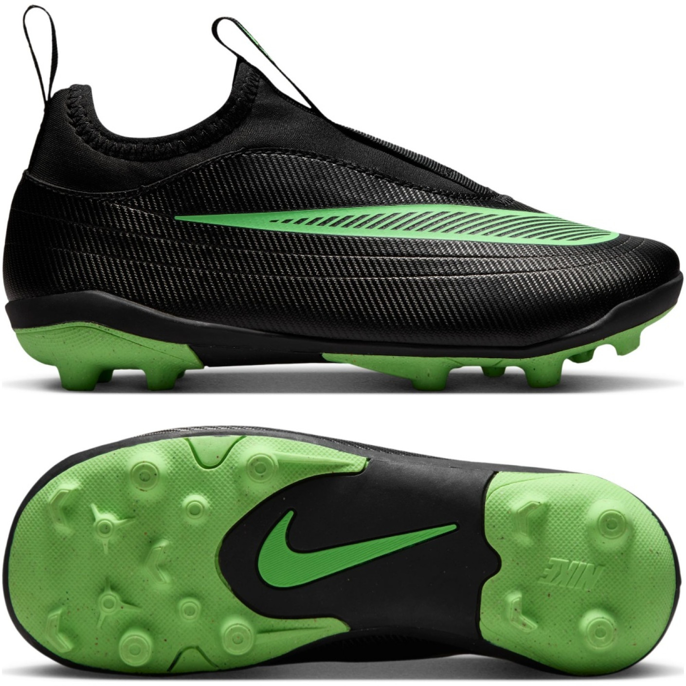 Nike Mercurial Vapor 17 Club (MG) Flex Grass/Artificial Grass Football Boots Kids Black Bright Green Silver Grey