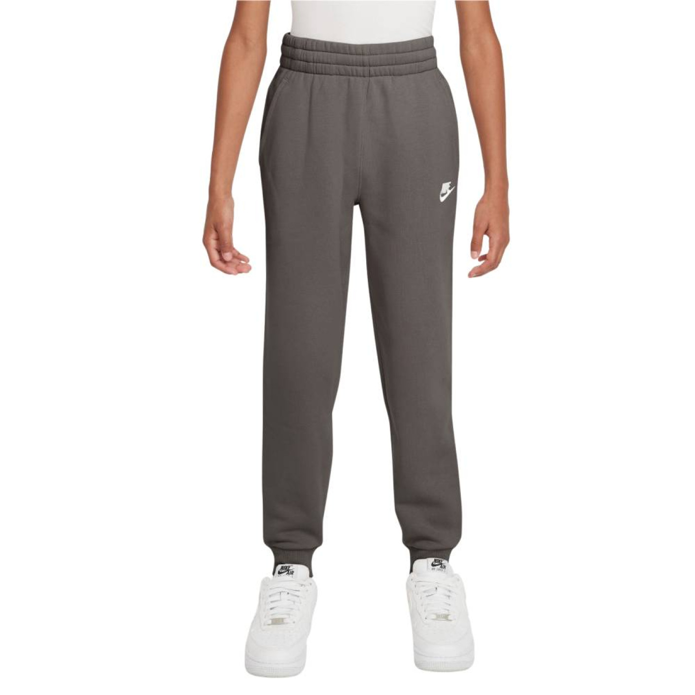 Nike Club Fleece Sweat Pants Kids Dark Grey White