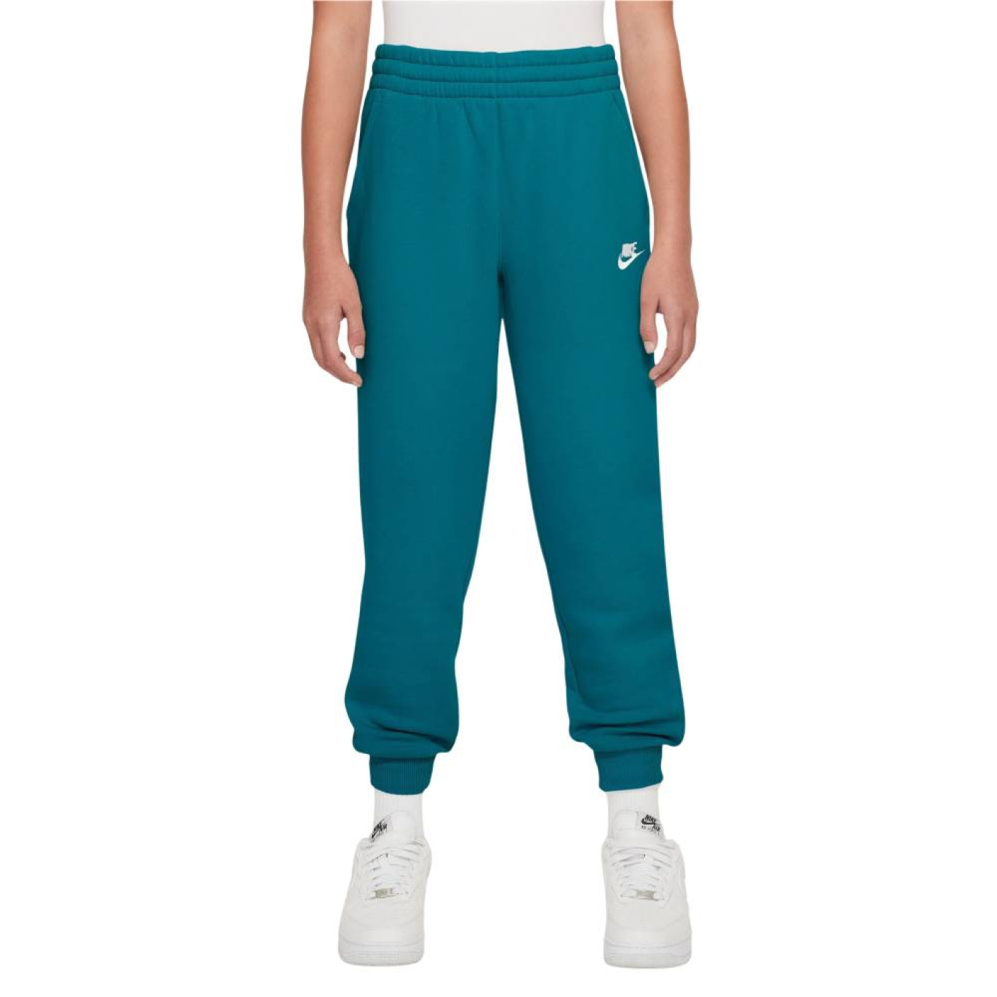 Nike Club Fleece Joggingbroek Kids Turquoise Wit