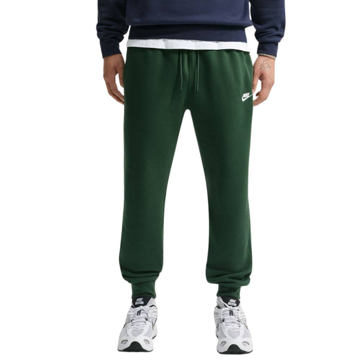 Nike Club Fleece Sweat Pants Dark Green White