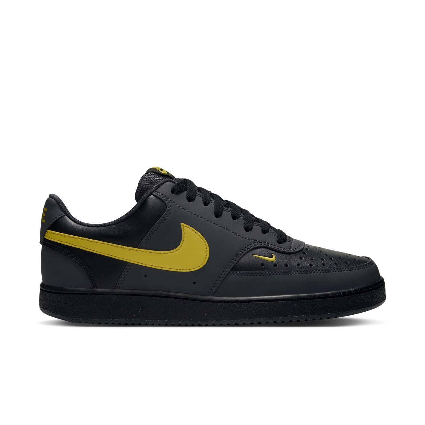 Nike Court Vision Sneakers Low Dark Grey Yellow Black