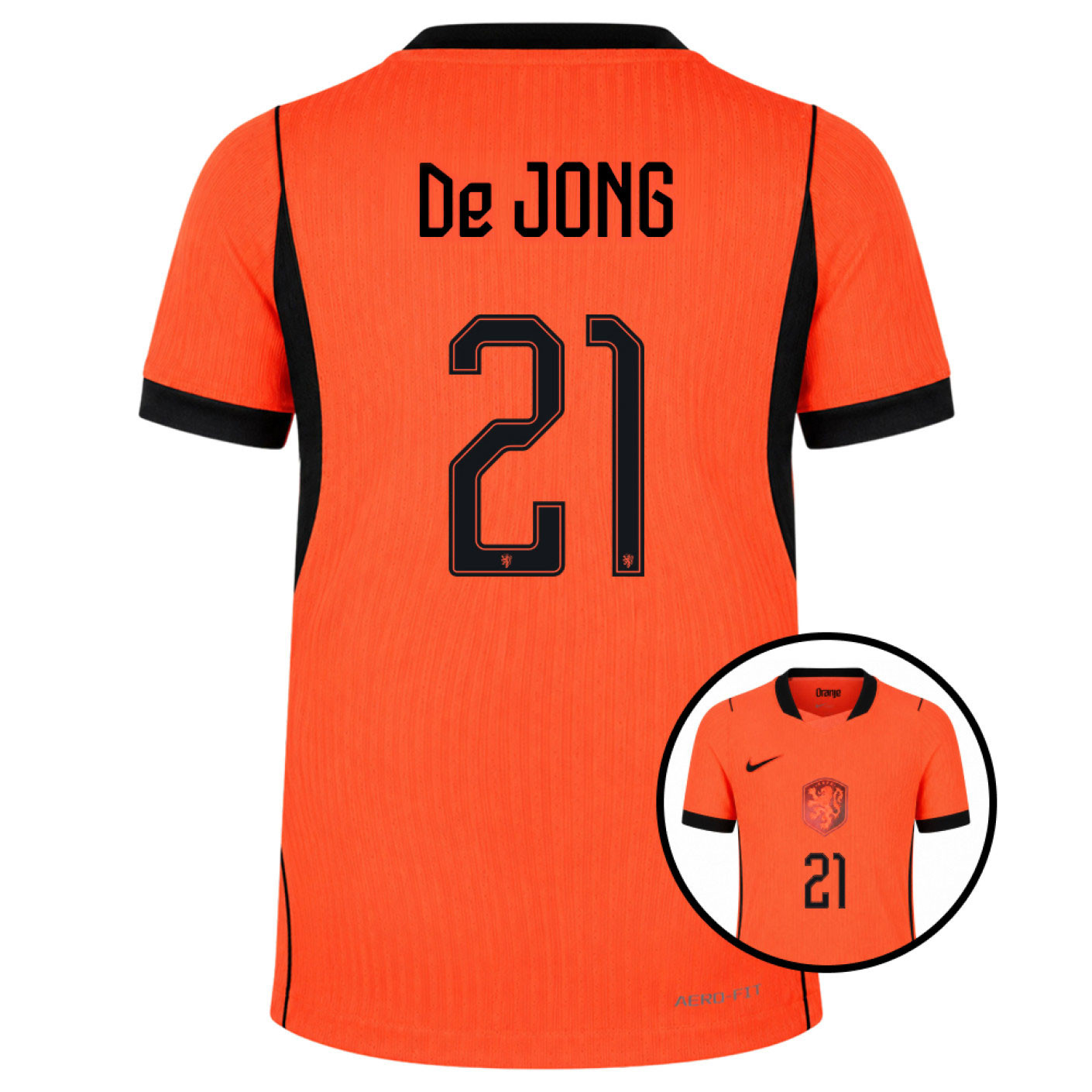 Nike Nederlands Elftal De Jong 21 Thuisshirt Authentic 2026-2028 Kids