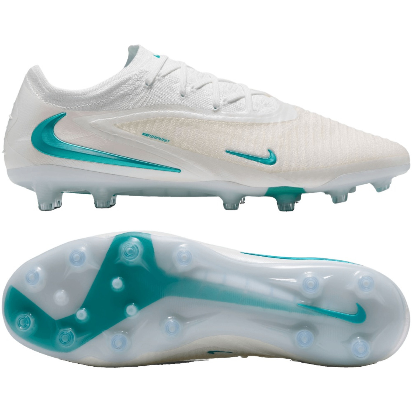 Nike Phantom 6 Low Elite (AG) Kunstgras Voetbalschoenen Wit Turquoise