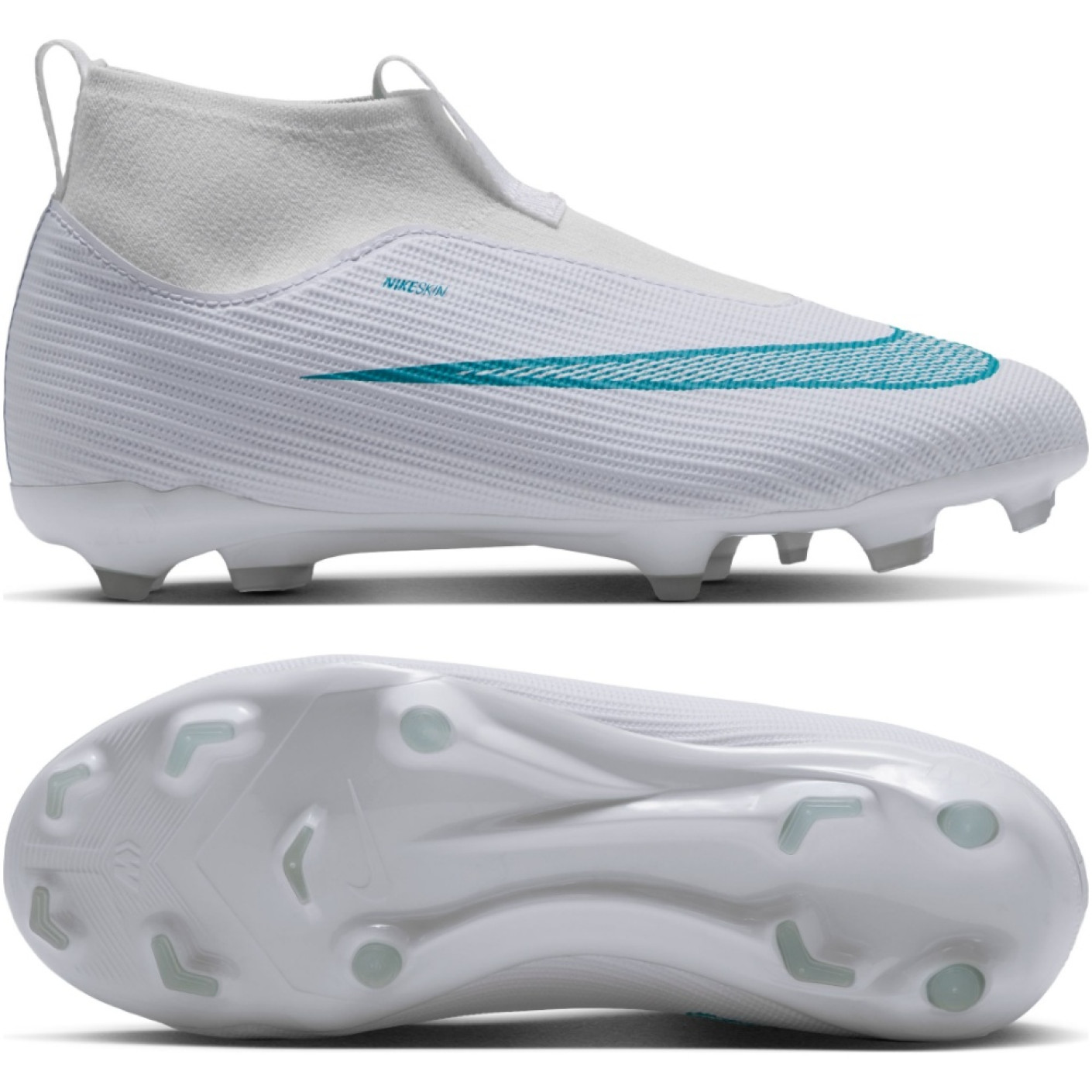 Nike Mercurial Superfly 11 Academy (MG) Gras / Kunstgras Voetbalschoenen Kids Wit Turquoise