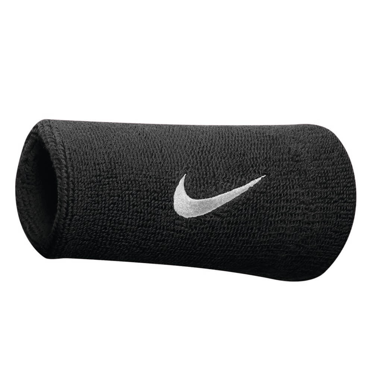 Nike Swoosh Polsband Doublewide Grijs Zwart - KNVBshop.nl