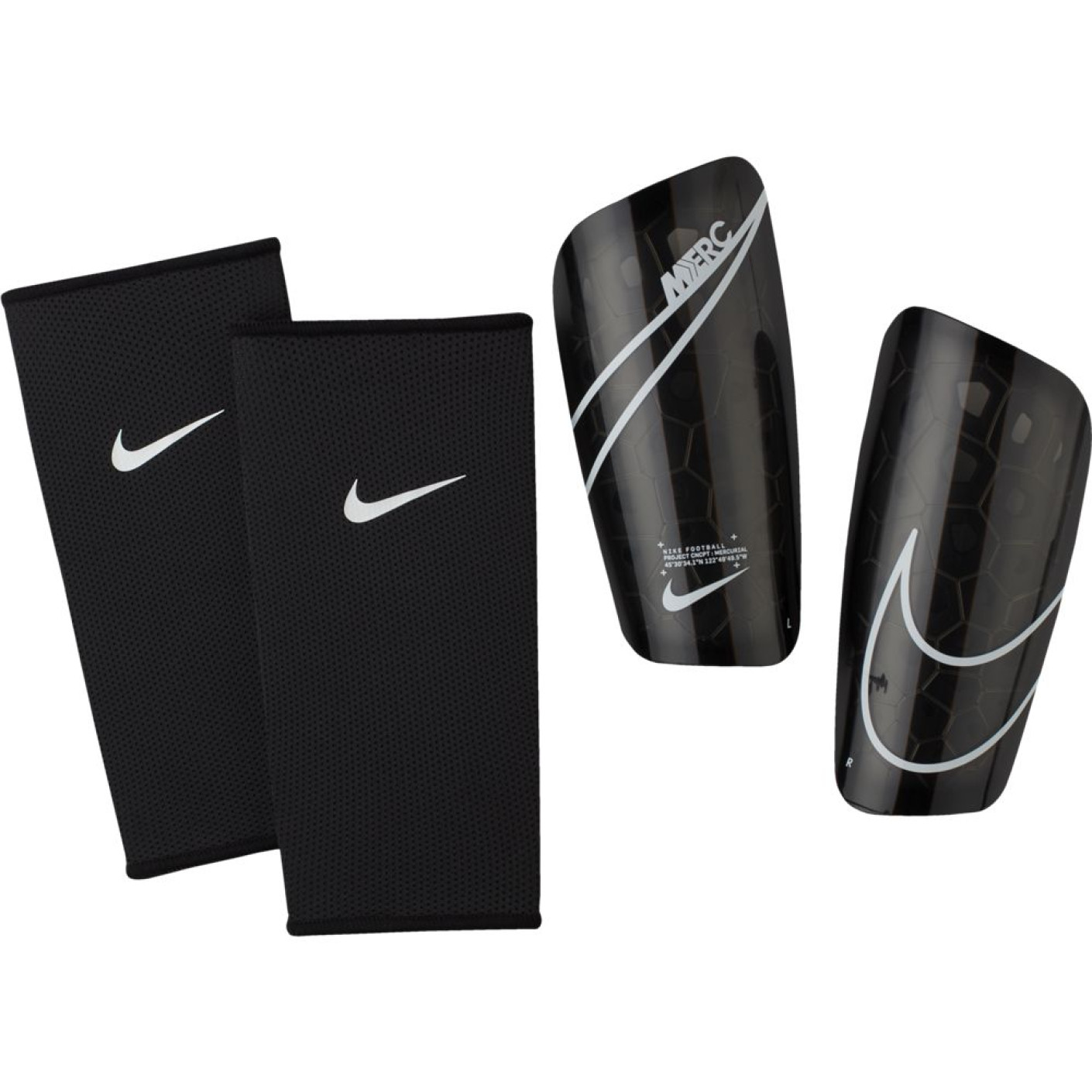 Nike Mercurial Lite Shin Guards Guard Black Black White