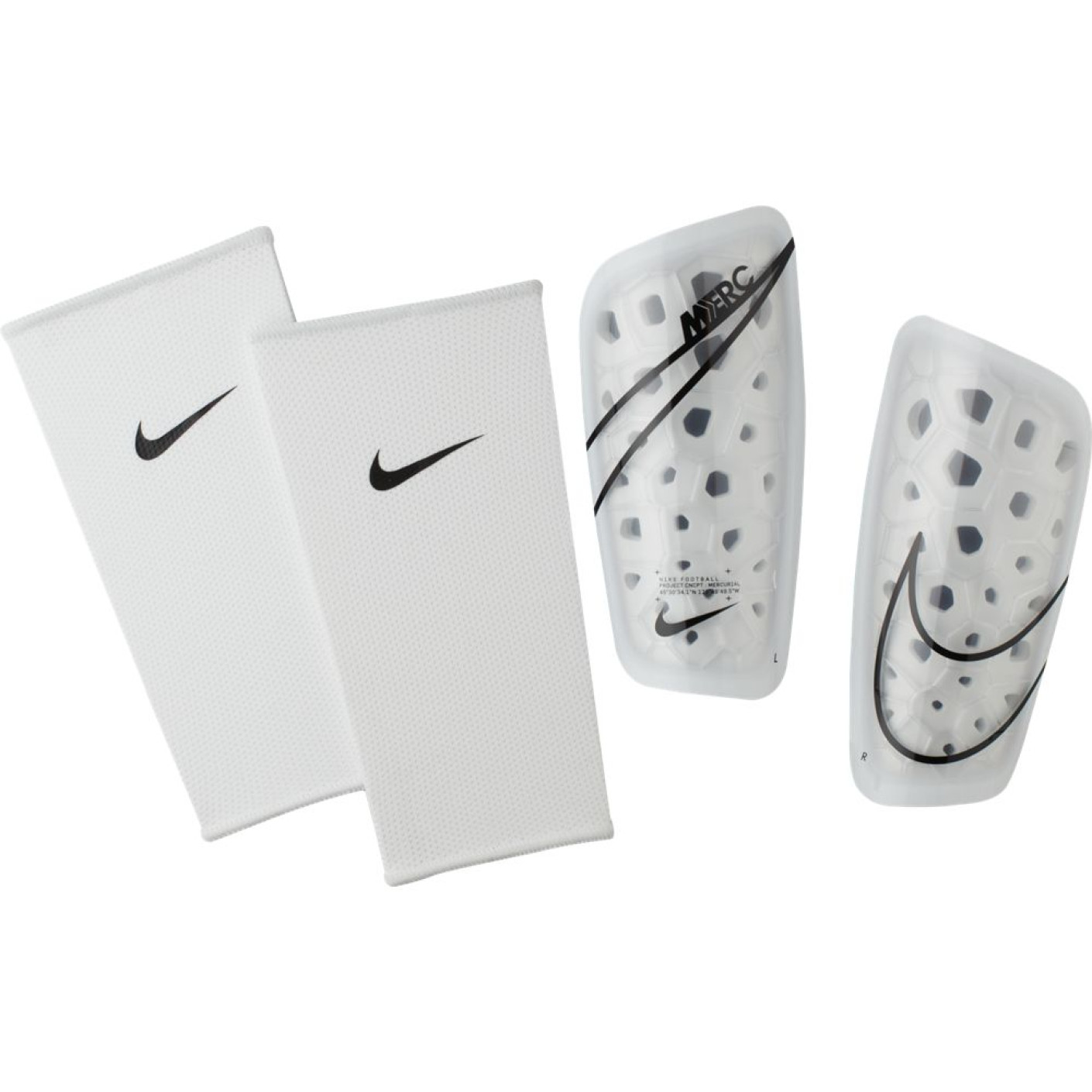 Nike Mercurial Lite Scheenbeschermers Guard Wit Zwart Wit