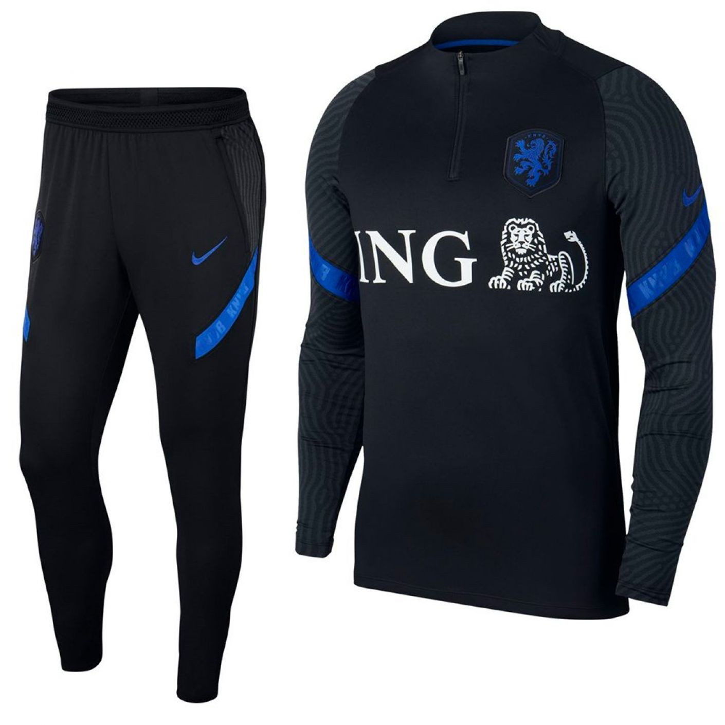 Nike Netherlands Dry Strike Tracksuit 2020-2022 Black Blue