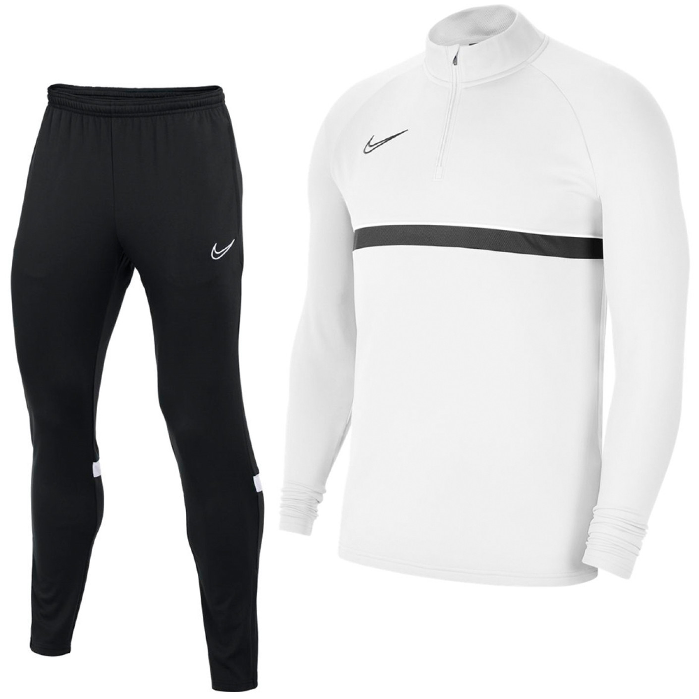 Nike Academy 21 Dri-Fit Trainingspak Wit Zwart