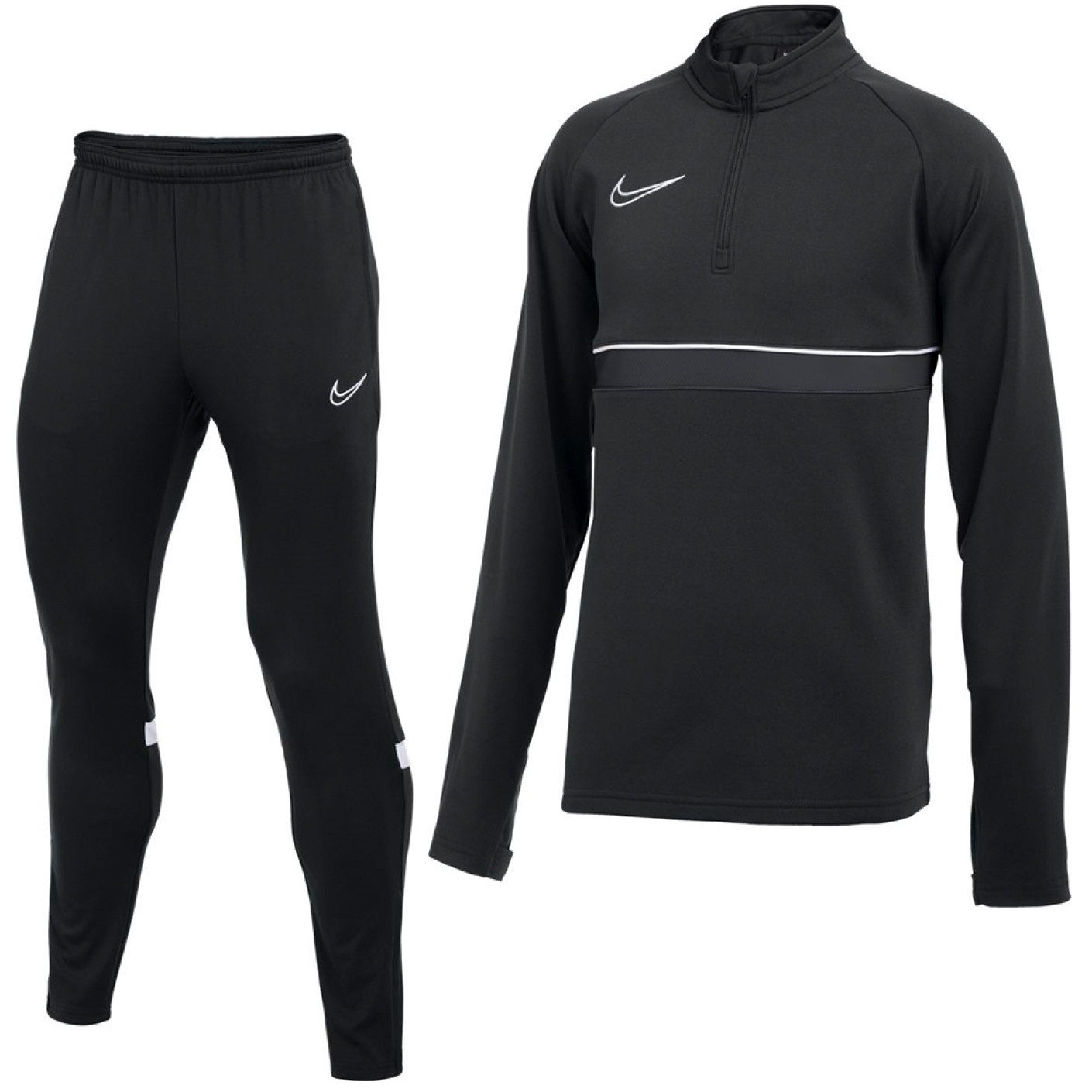 Nike Academy Dri-Fit Trainingspak Kids Zwart Wit -