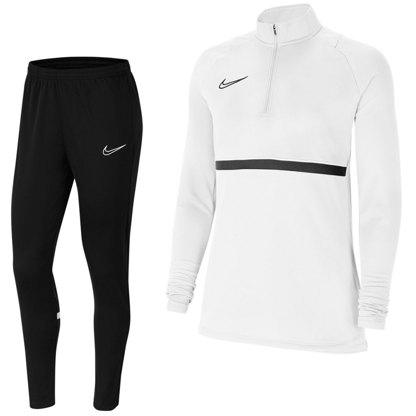 Nike Academy 21 Dri Fit Women s Tracksuit White Black KNVBshop