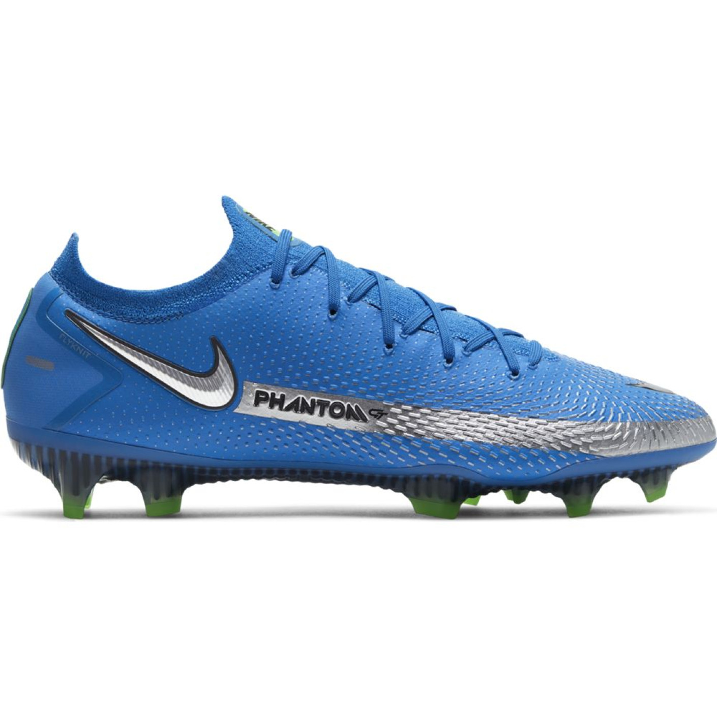 Nike Phantom GT Elite Gras Voetbalschoenen (FG) Blauw Zilver Groen