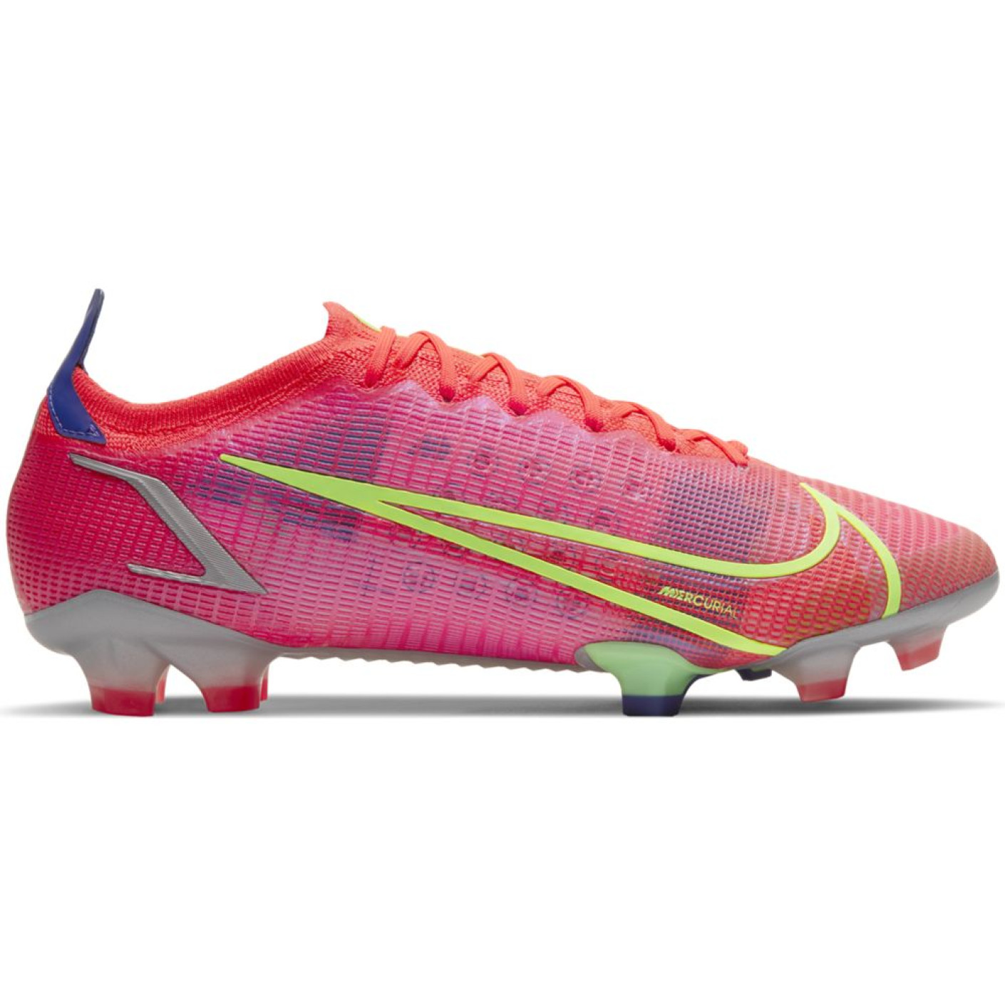 Nike Mercurial Vapor 14 Elite Gras Voetbalschoenen (FG) Rood Zilver