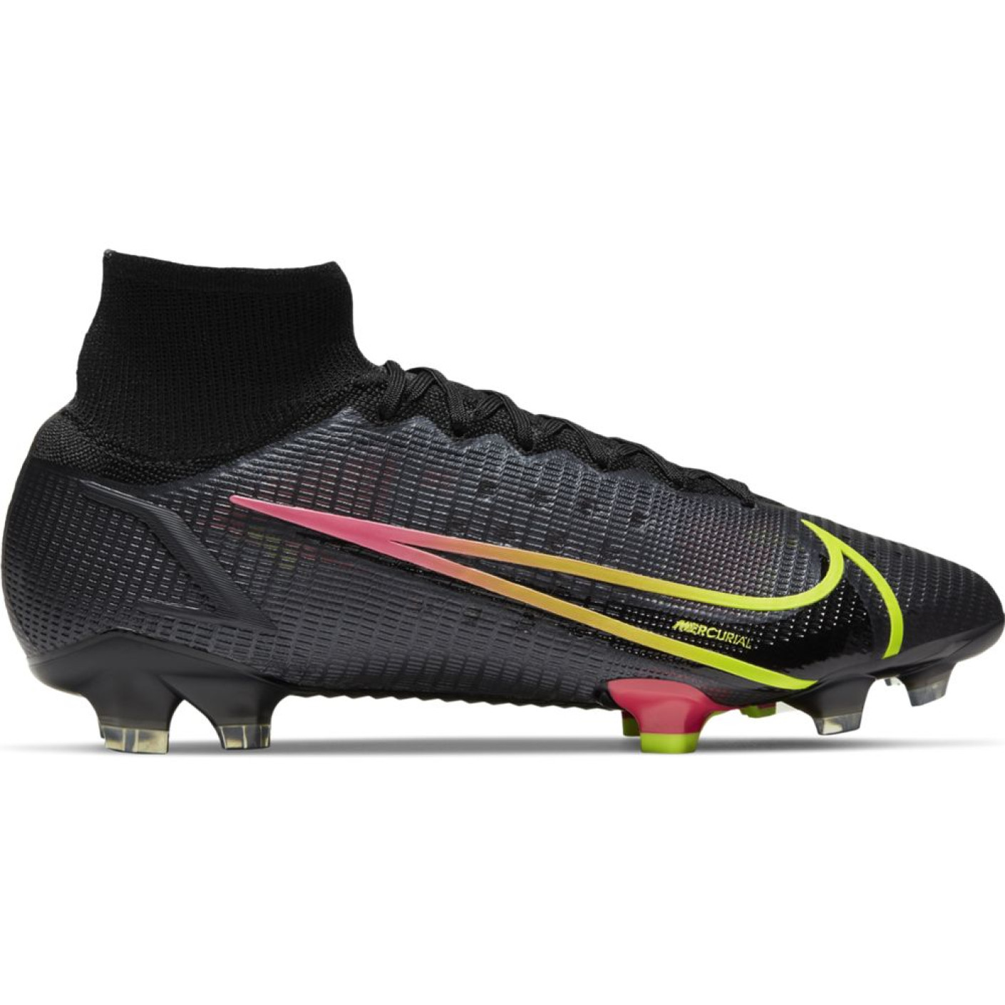 Nike Mercurial Superfly 8 Elite Gras Voetbalschoenen (FG) Zwart Geel