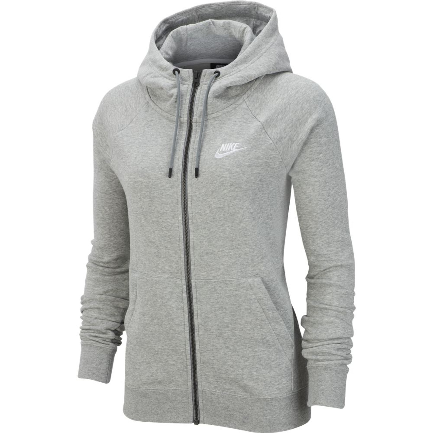 Nike Sportswear Hoodie Full Zip Women Dark Grey White