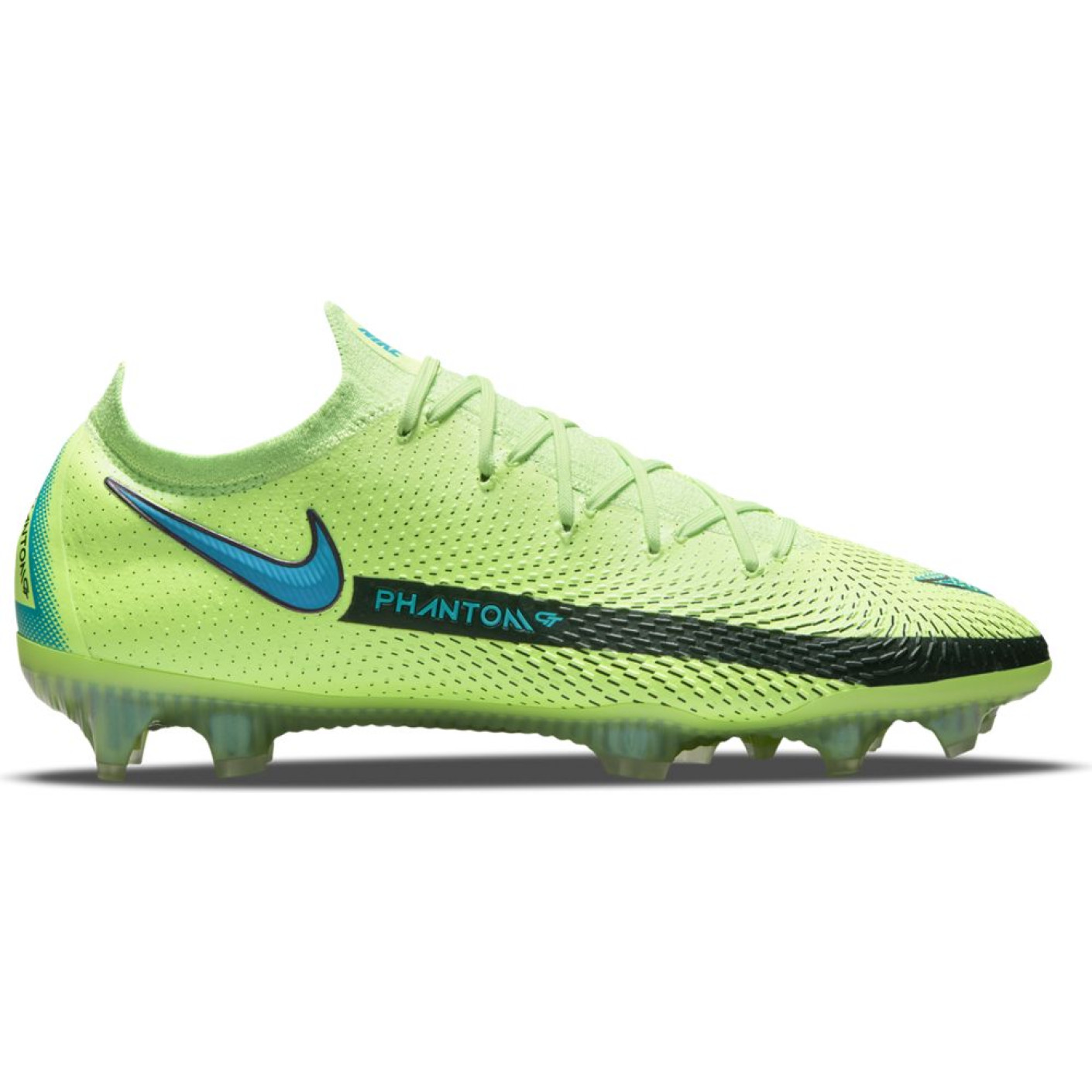 Nike Phantom GT Elite Grass Football Boots (FG) Lime Turquoise