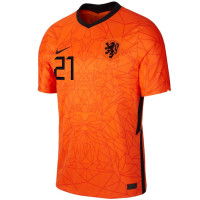 Nike Netherlands Frenkie de Jong 21 Home Shirt 2020-2022