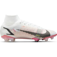 Nike Mercurial Superfly 8 Elite Voetbalschoenen Gras Wit Zwart Rood Roze