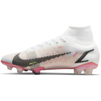 Nike Mercurial Superfly 8 Elite Voetbalschoenen Gras Wit Zwart Rood Roze