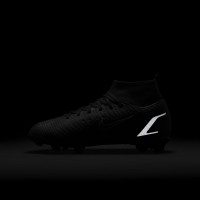 Nike Mercurial Superfly 8 Pro Grass Football Shoes (FG) Kids Dark Grey Black - KNVBshop.nl