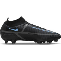 Nike Phantom GT 2 Elite Football Boots Grass with Collar Black Dark Grey