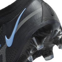 Nike Phantom GT 2 Elite Voetbalschoenen Gras met Sokje Zwart Donkergrijs