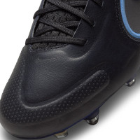 Nike Tiempo Legend 9 Elite Voetbalschoenen Ijzeren-Nop (SG) Anti-Clog Zwart Blauw