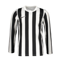 Nike Striped Division IV Voetbalshirt Lange Mouwen Kids Wit Zwart