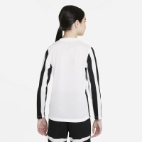 Nike Striped Division IV Voetbalshirt Lange Mouwen Kids Wit Zwart