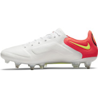 Nike Tiempo Legend 9 Elite Soft-Ground Football Boots (SG) Anti-Clog White Yellow Red