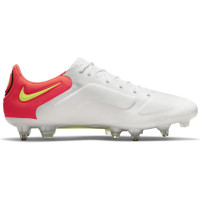Nike Tiempo Legend 9 Elite Soft-Ground Football Boots (SG) Anti-Clog White Yellow Red