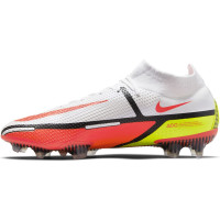 Nike Phantom GT 2 Elite DF Voetbalschoenen (FG) Wit Rood Geel