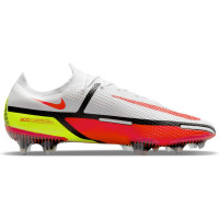 Nike Phantom GT Elite Voetbalschoenen Gras (FG) Wit Rood Geel Zwart