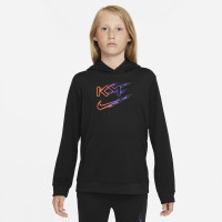Nike Mbappé Training Hoodie Kids Black Bright Red