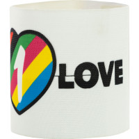 One Love Aanvoerdersband Wit Zwart Multicolor