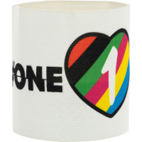 One Love Aanvoerdersband Wit Zwart Multicolor