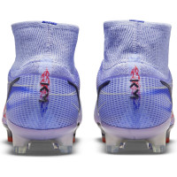 Nike Mercurial Superfly 8 Elite KM Voetbalschoenen Gras (FG) Lichtpaars Zilver