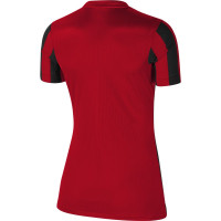 Nike Striped Division IV Voetbalshirt Dames Rood Zwart