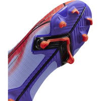 Nike Mercurial Superfly 8 Academy KM Gras / Kunstgras Voetbalschoenen (MG) Kids Zilver Lichtpaars - KNVBshop.nl