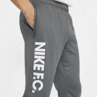 Nike F.C. Essential Trainingspak Fleece Hoodie Donkergrijs Wit Zwart