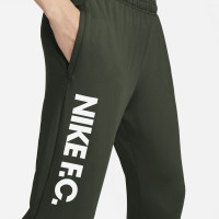 Nike F.C. Essential Trainingspak Fleece Hoodie Donkergroen Wit