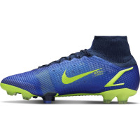 Nike Mercurial Superfly 8 Elite Gras Voetbalschoenen (FG) Geel Blauw Zwart - KNVBshop.nl