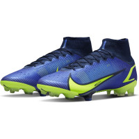 Nike Mercurial Superfly 8 Elite Gras Voetbalschoenen (FG) Geel Blauw Zwart - KNVBshop.nl